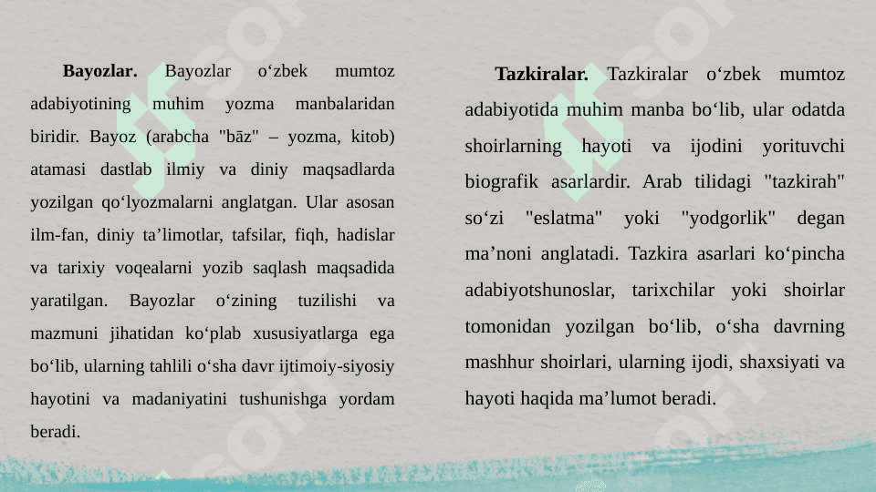 Devon, bayoz va takrizalar-mumtoz adabiyotni o‘rganishda muhim manbalar 6