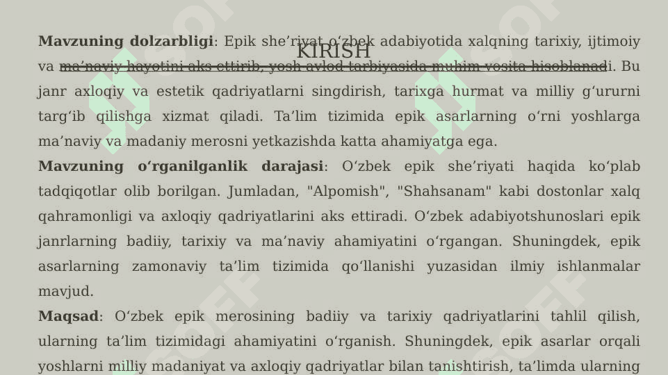Epik she’riyat va unga xos muhim xususiyatlar 3