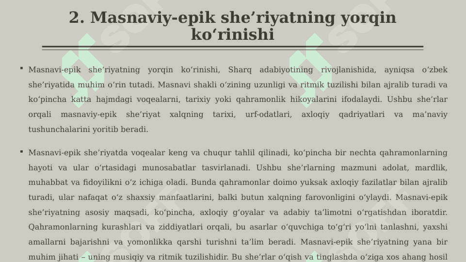Epik she’riyat va unga xos muhim xususiyatlar 7