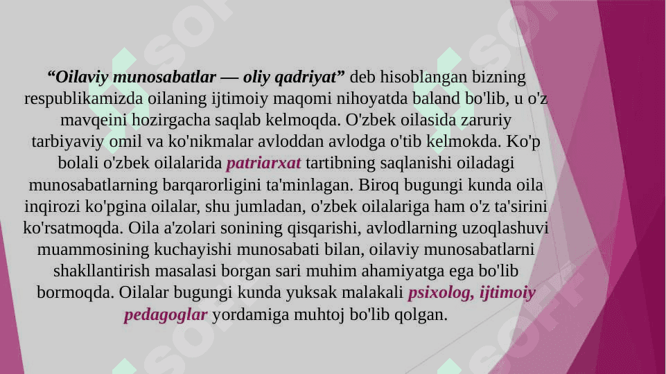 Oila tiplari va ijtimoiy funksiyalari (TAQDIMOT) 4