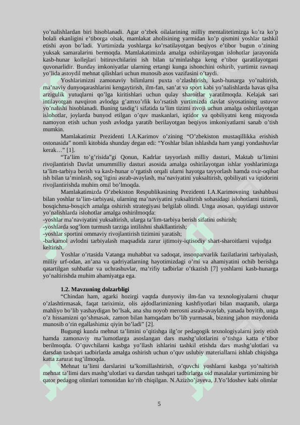 O’QUVCHILARNI DARSDAN TASHQARI TADBIRLARDA BADIIY ASARLARDAN FOYDALANIB KASBGA YO’NALTIRISH 5