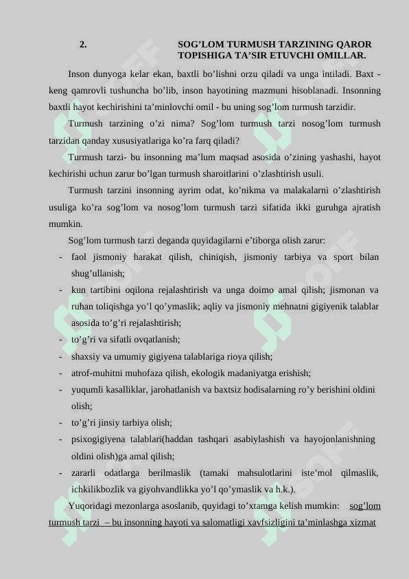 O’SPIRIN YOSHLAR GIGIYENASI” 8