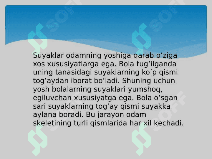 SUYAKLARGA QARAB YOSHNI BAHOLASH 2
