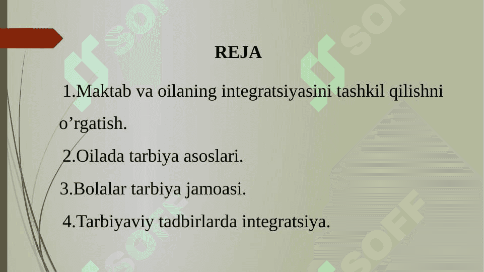 Maktab va oila integratsiyasi. 2