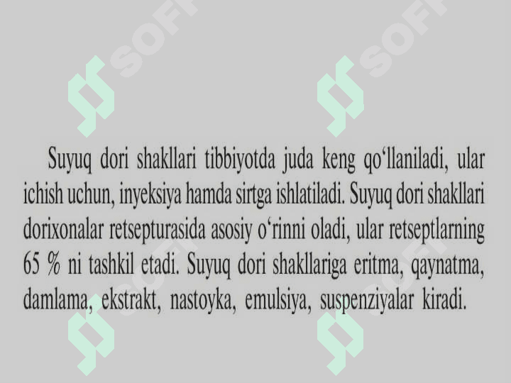 Suyuq dori shakillari va ularga retsep yozish qoidalari 2