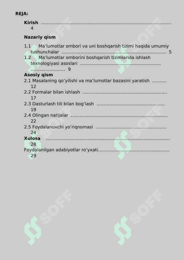 Biznes modelida ishlovchi loyihalar tizimini yaratish 3