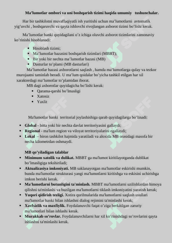 Biznes modelida ishlovchi loyihalar tizimini yaratish 5
