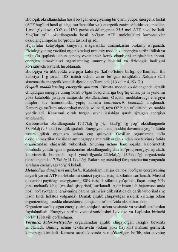 Moddalar va energiya almashinuvi 3