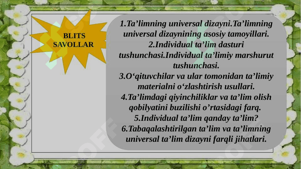 O’QUVCHILAR VA SINFDAGI XILMA-XILLIK 3