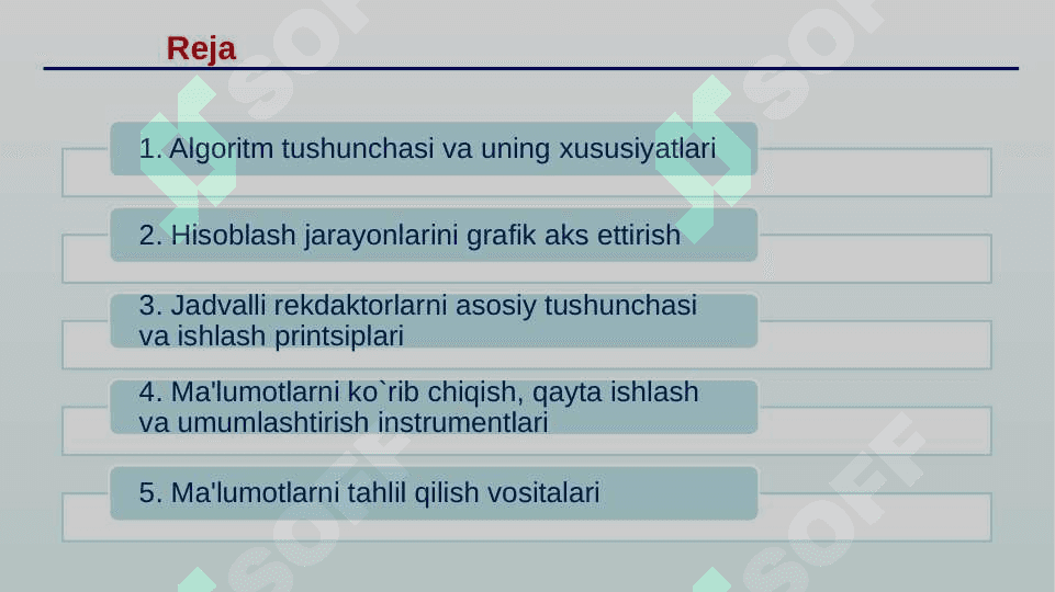 TIBBIY MASALALARNI ALGORITMLASH ASOSLARI. 2
