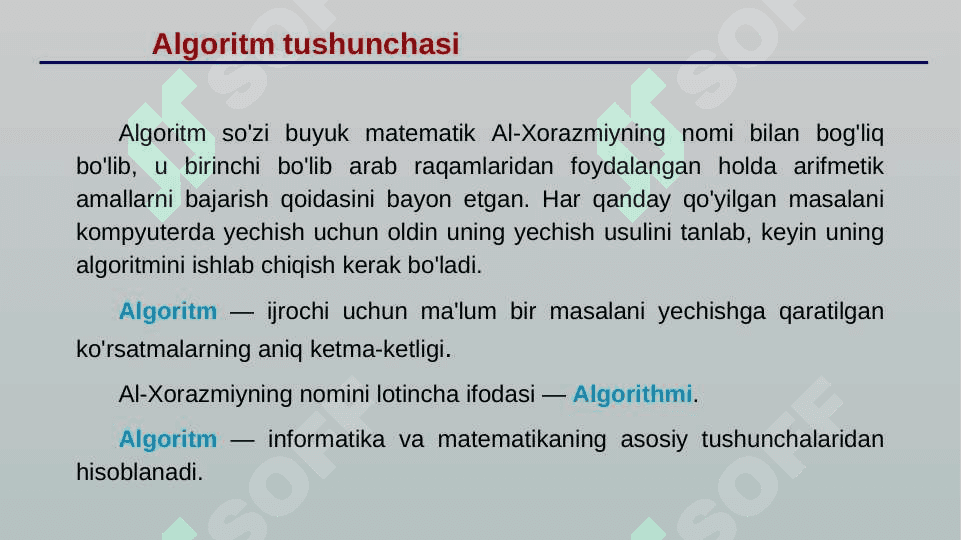 TIBBIY MASALALARNI ALGORITMLASH ASOSLARI. 3