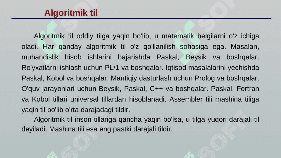 TIBBIY MASALALARNI ALGORITMLASH ASOSLARI. 6