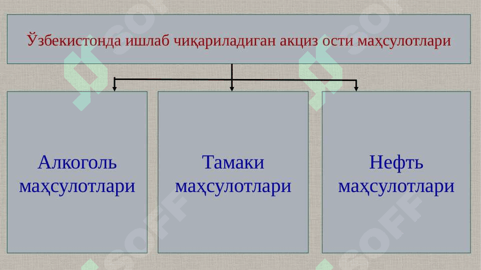 Aksiz soligʻi prezentatsiya 5