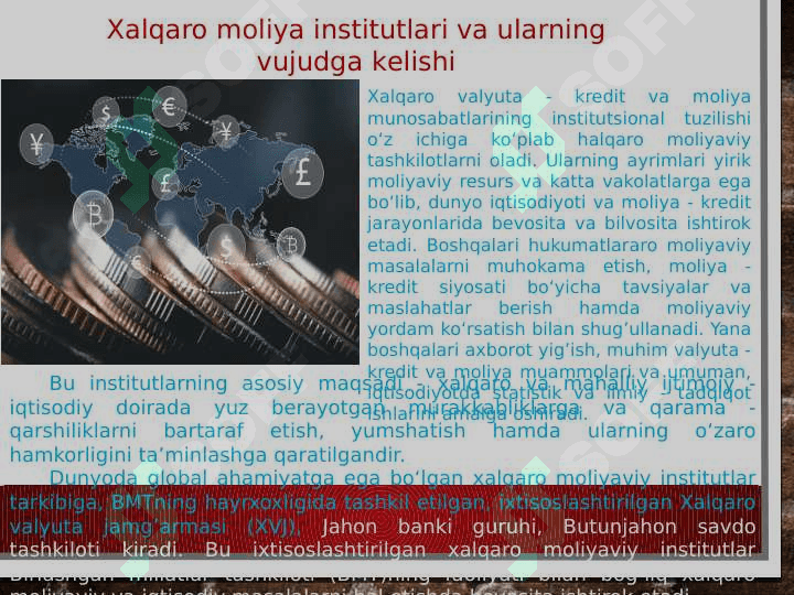Xalqaro moliya institutlari 6