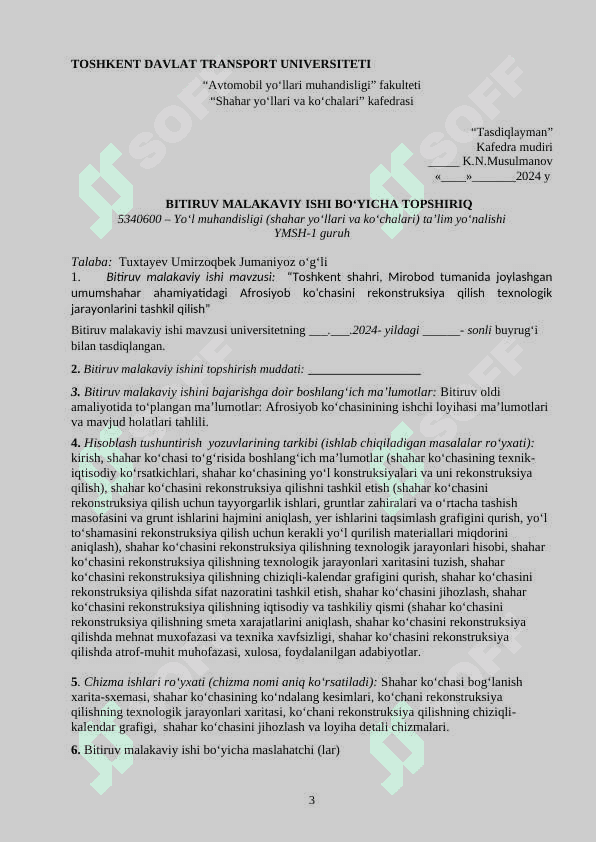 Shahar yo‘li (ko‘chasi)ni rekonstruksiya qilish texnologik jarayonlarini tashkil qilish 2