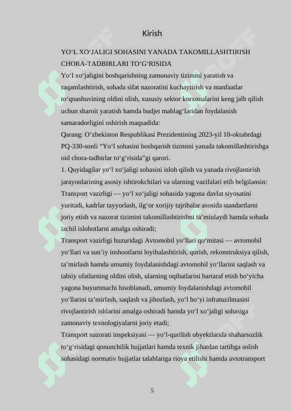 Shahar yo‘li (ko‘chasi)ni rekonstruksiya qilish texnologik jarayonlarini tashkil qilish 4