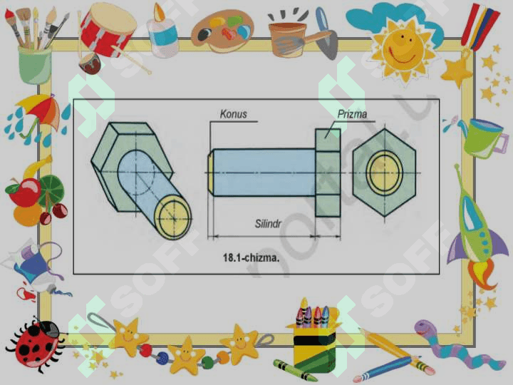 Geometrik figuralardan predmetli applikatsiya yasash 3