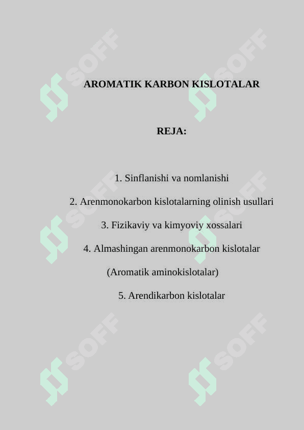 AROMATIK KARBON KISLOTALAR 2