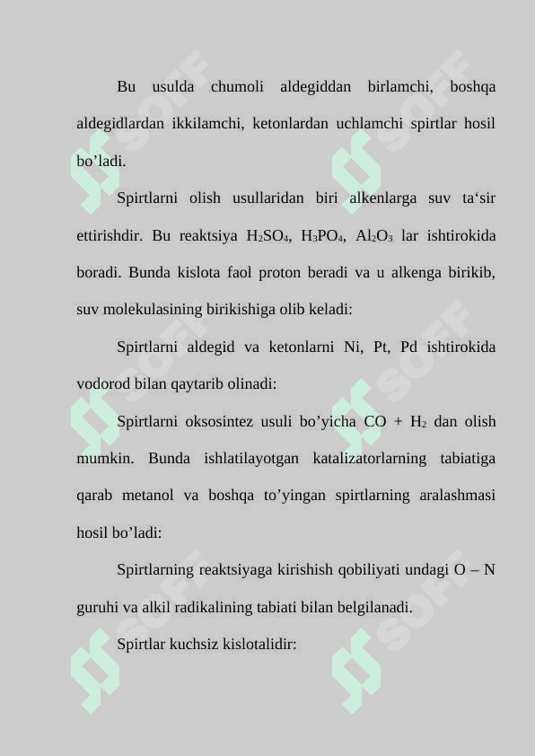 Aromatik spirtlarning olinishi, nomenklaturasi, fizik – kimyoviy xossalari. 4