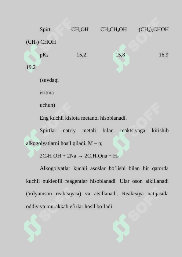 Aromatik spirtlarning olinishi, nomenklaturasi, fizik – kimyoviy xossalari. 5