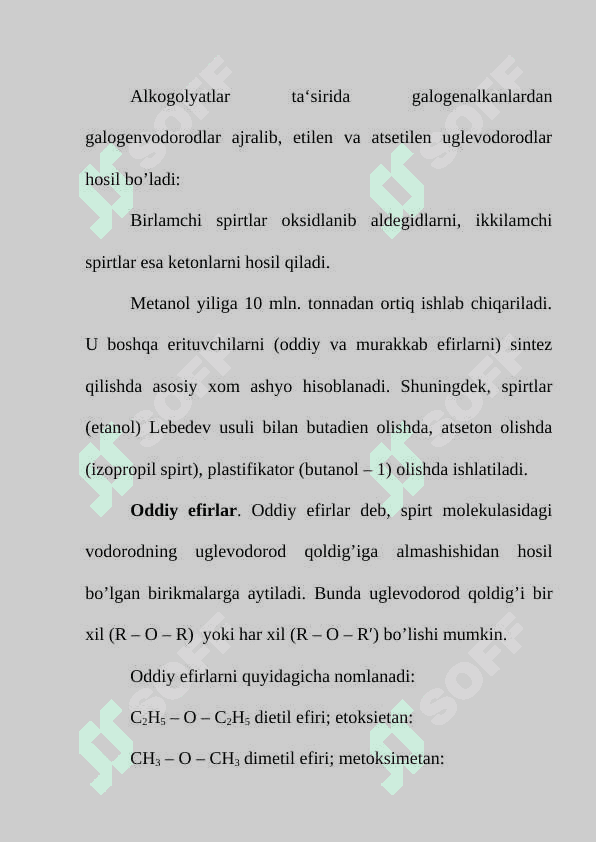Aromatik spirtlarning olinishi, nomenklaturasi, fizik – kimyoviy xossalari. 6