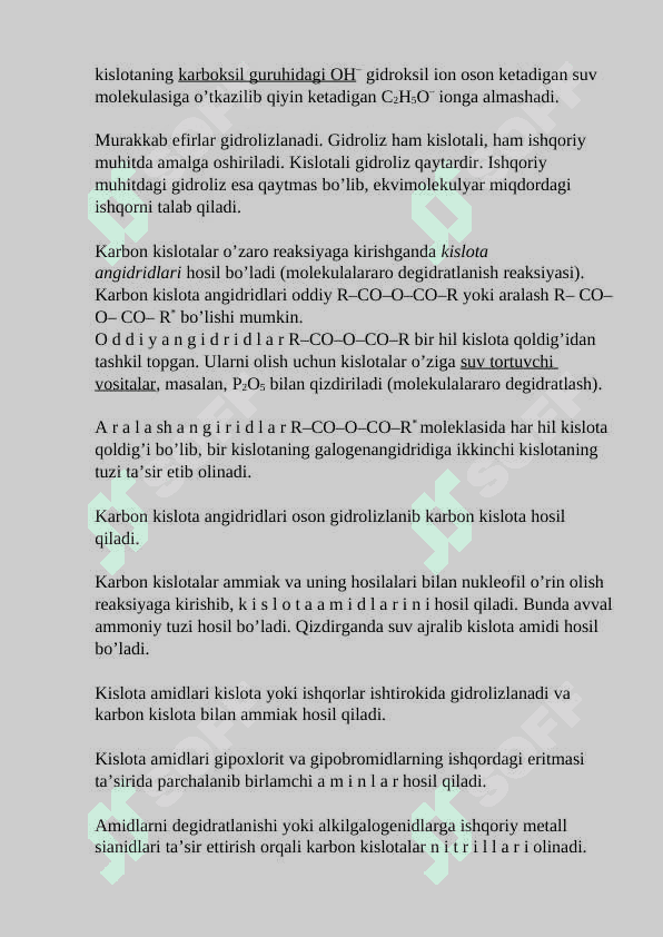Aromatik va to'yinmagan ikki asosli  karbon  kislotalar. 8