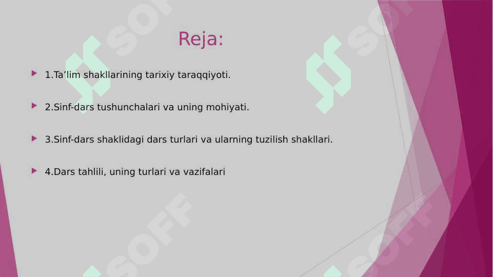 Ta’limni tashkil etish shakllari va turlari pptx 2