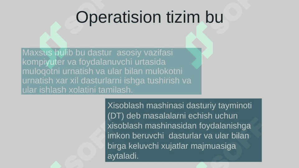 Mavzu: Operatsion tizim 3