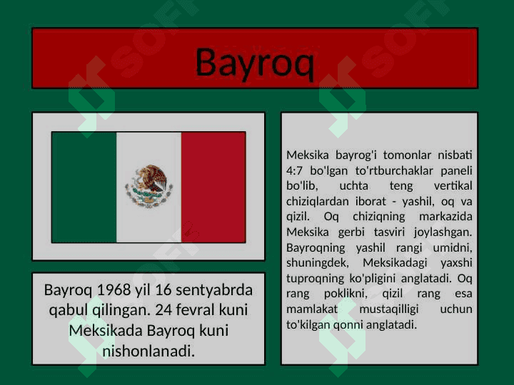 Meksika davlati haqida 4