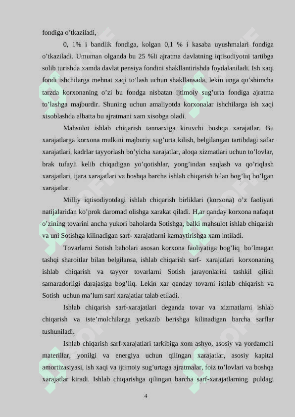KORXONALARDA MAHSULOTLAR TANNARXINING MOHIYATI, TURLARI VA UNI PASAYTIRISH YO’LLARI 4