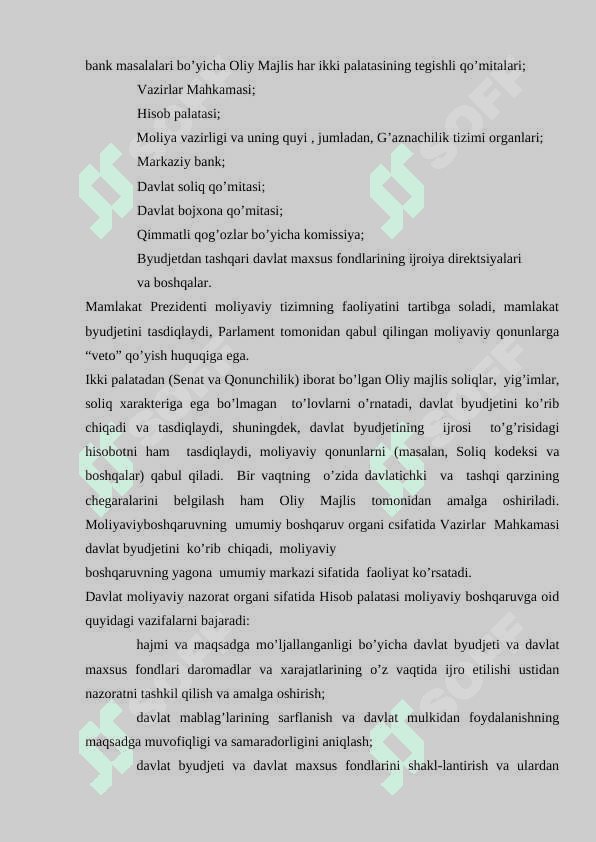 Molıya boshqaruv organları va ularnıng vazıfaları 5