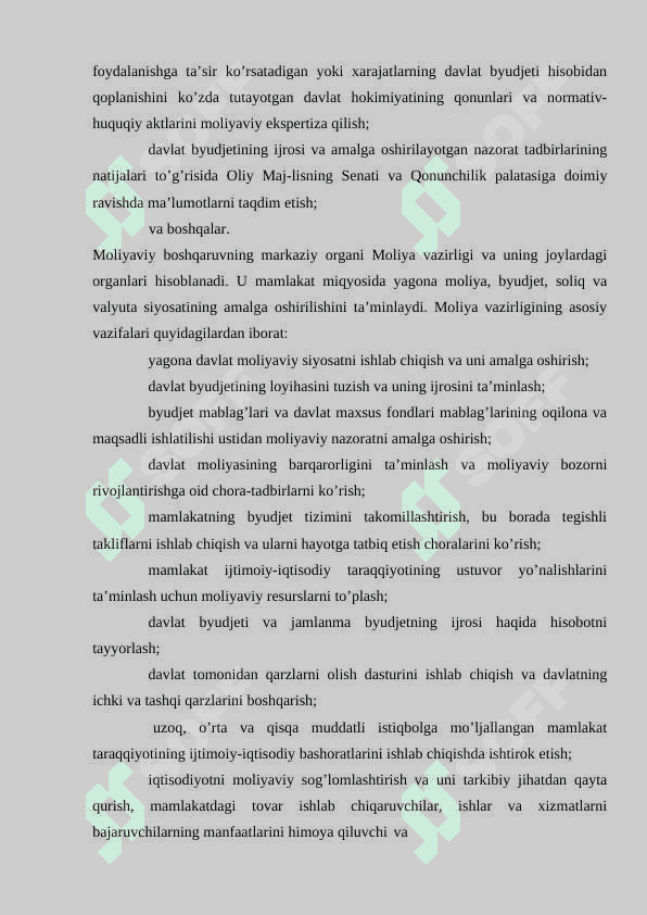 Molıya boshqaruv organları va ularnıng vazıfaları 6