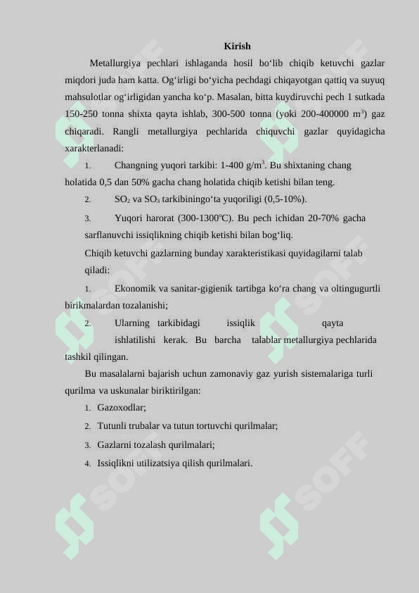 Metallurgik pechlarning gazoxod tizimi 2