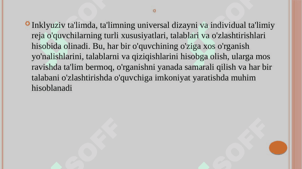 Ta’limning universal  dizayni  va individual ta’limiy 2