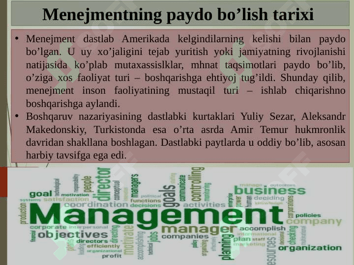 Menejment ob’ekti va sub’ekti. 3