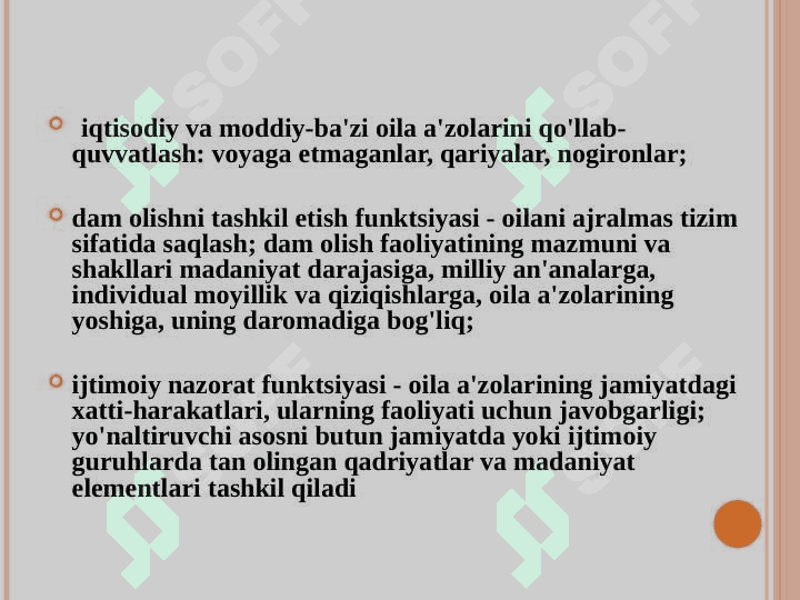 Oila va jamiyat  uyg’unligi. Hozirgi zamon oilalarining turlari. 7