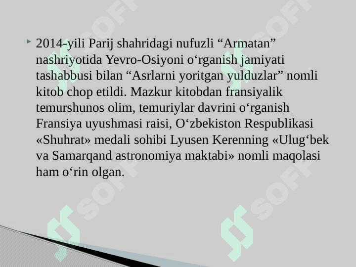 Mirzo Ulug’bekning astronomiya maktabi haqida ma’lumotlar. 3
