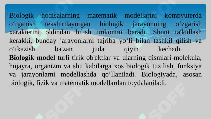 matematik modellashtirishning asosiy tushunchalari 8