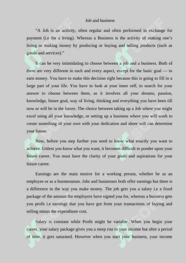 Job and business 2