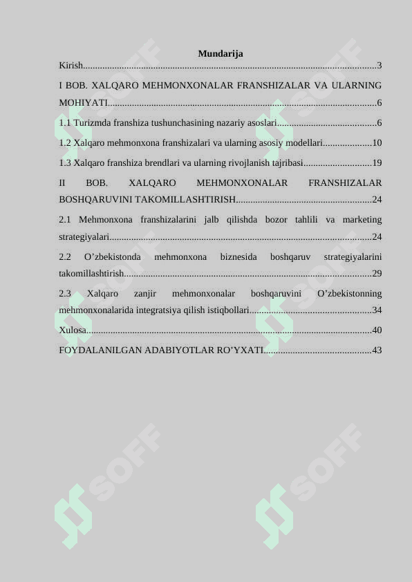 Xalqaro mehmonxonalar franshizalarini jalb qilish va boshqaruv usullarini takomillashtirish yo‘llari 2