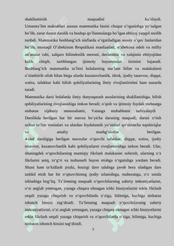 Boshlang’ich sinflar uchun matematika darsliklarini o'rgatish metodikasi 3