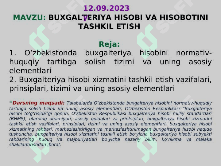 BUXGALTERIYA HISOBI VA HISOBOTINI TASHKIL ETISH 3