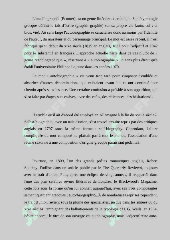 Le resume et l'autobiographie 2