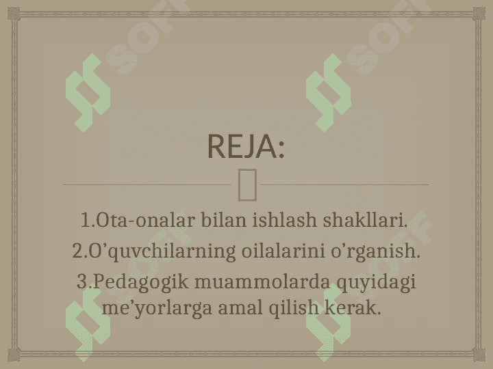 Guruh rahbarining ota-onalar bilan olib boradigan ish shakllari 2