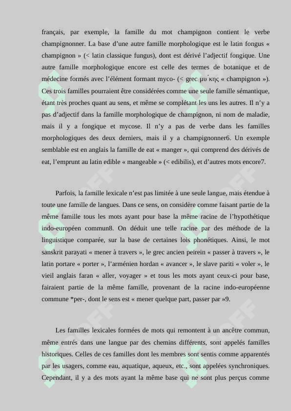 Les mots proches et les families des mots 3