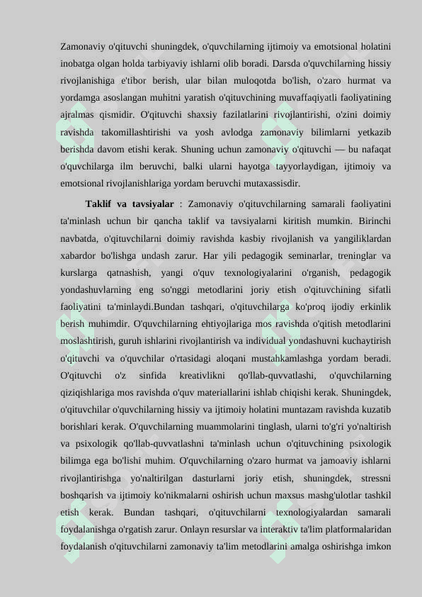 Zamonaviy o’qituvchi qiyofasi 2