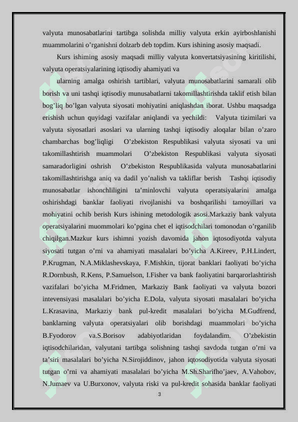 O'zbekiston Respublikasi valyuta siyosati. 3