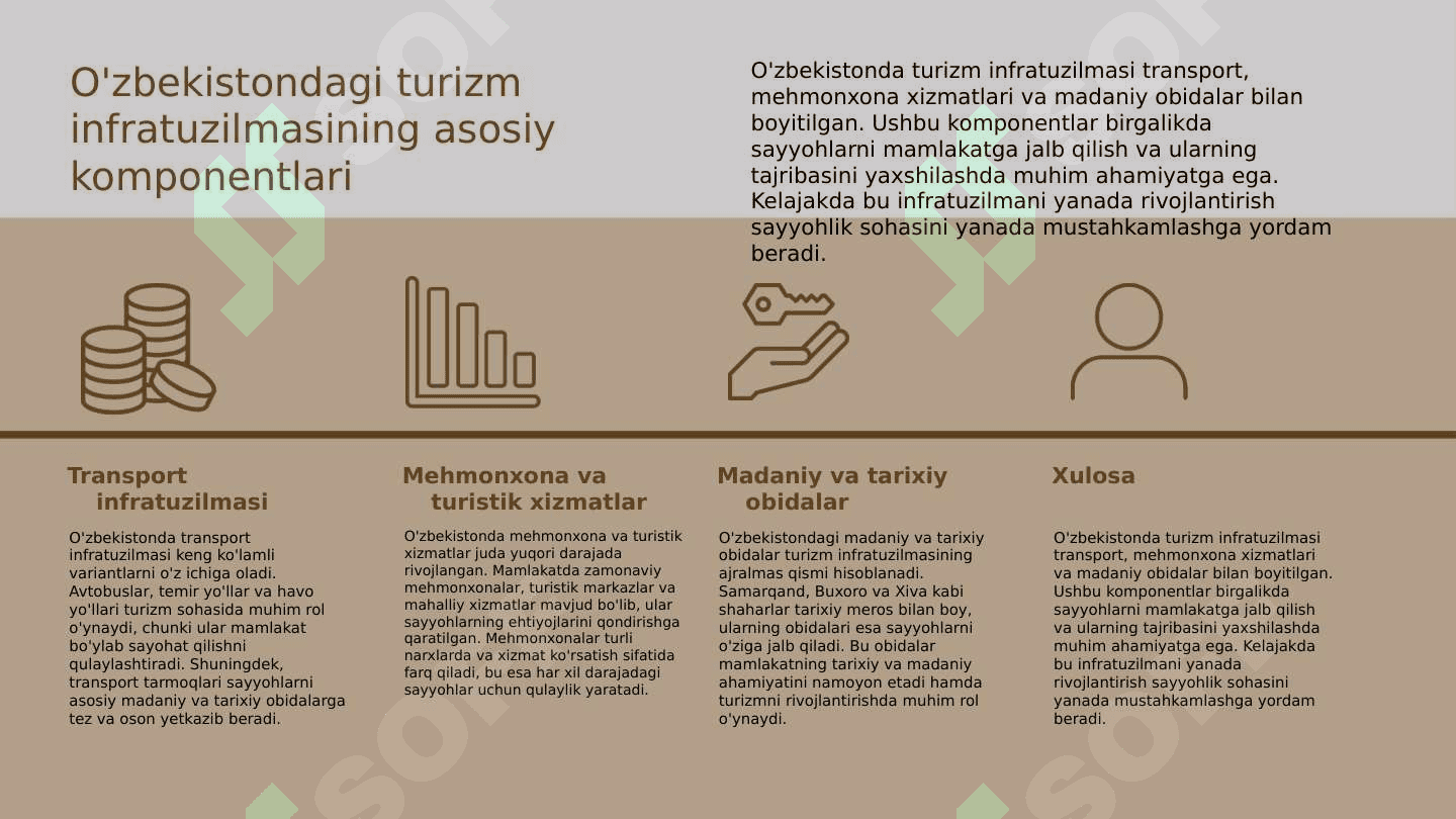 Oʻzbekistonda turizm infratuzilmasi haqida maʼlumot 3
