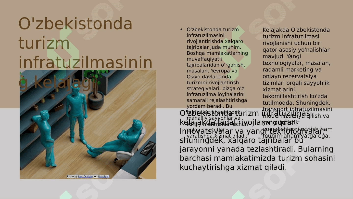 Oʻzbekistonda turizm infratuzilmasi haqida maʼlumot 6