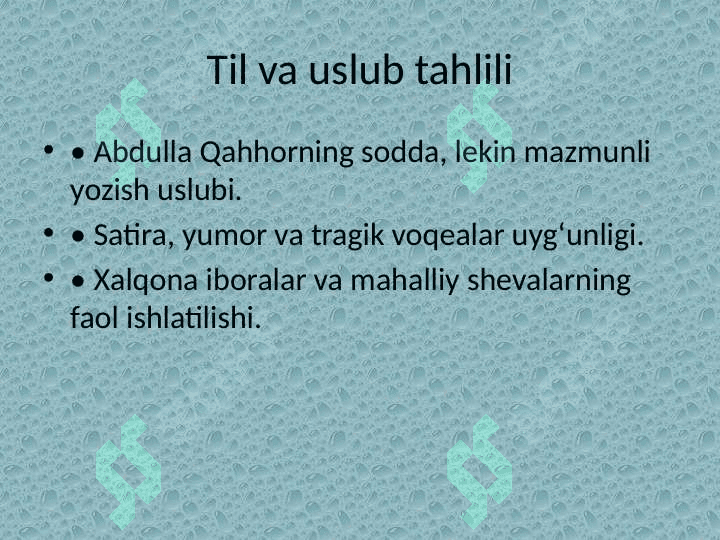 Abdulla Qahhorning "Ming bir jon" asari 3
